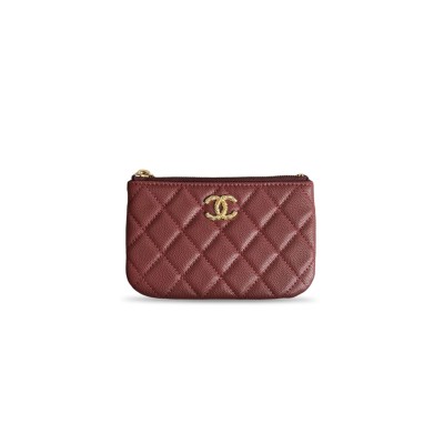 CHANEL CAVIAR QUILTED CC POUCH AP5075 (15*9.5cm) 